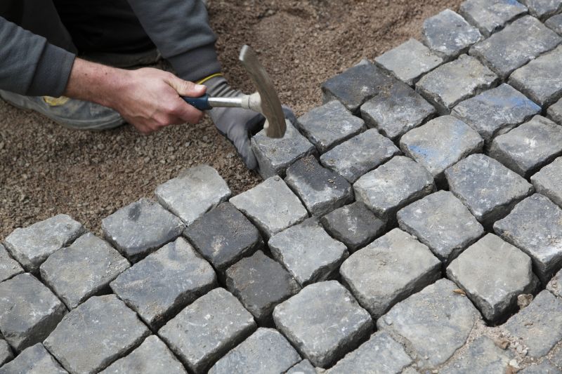 Cobblestone Installation in Spring
